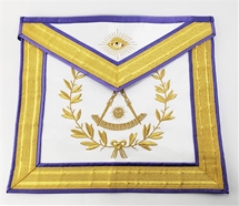 Past Master Masonic Apron with Non-Tarnish Embroidery CLEARANCE